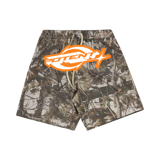 Unisex Heavyweight 100% Cotton French Terry Camo Shorts (400GSM)