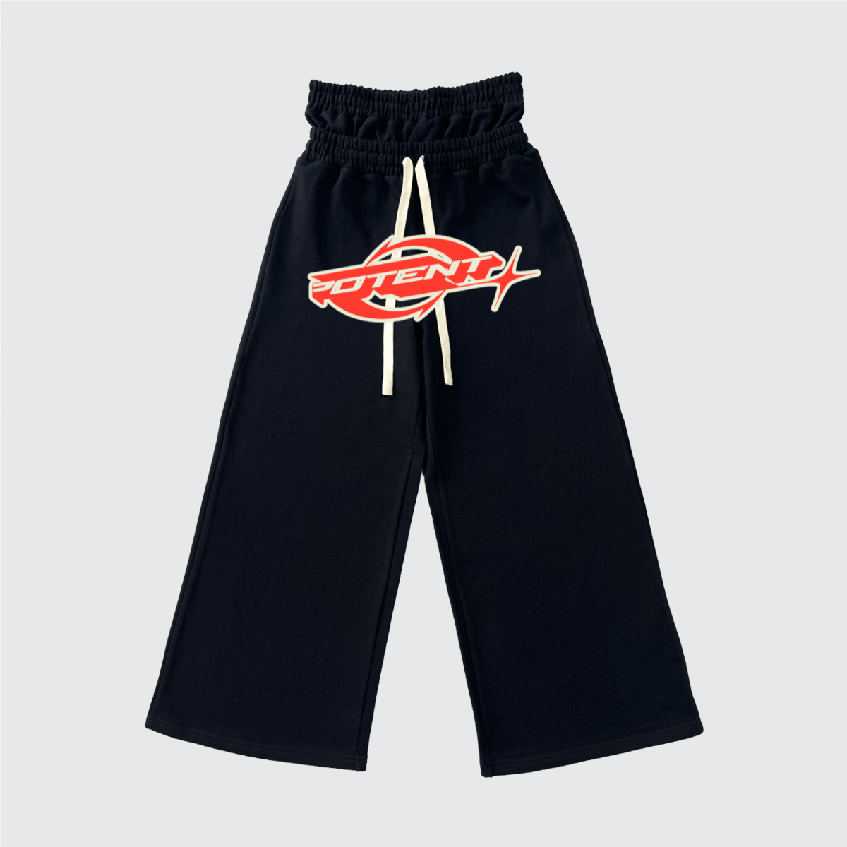 Unisex Heavyweight Double Waist Cotton French Terry Wide-Leg Sweatpants (420GSM)