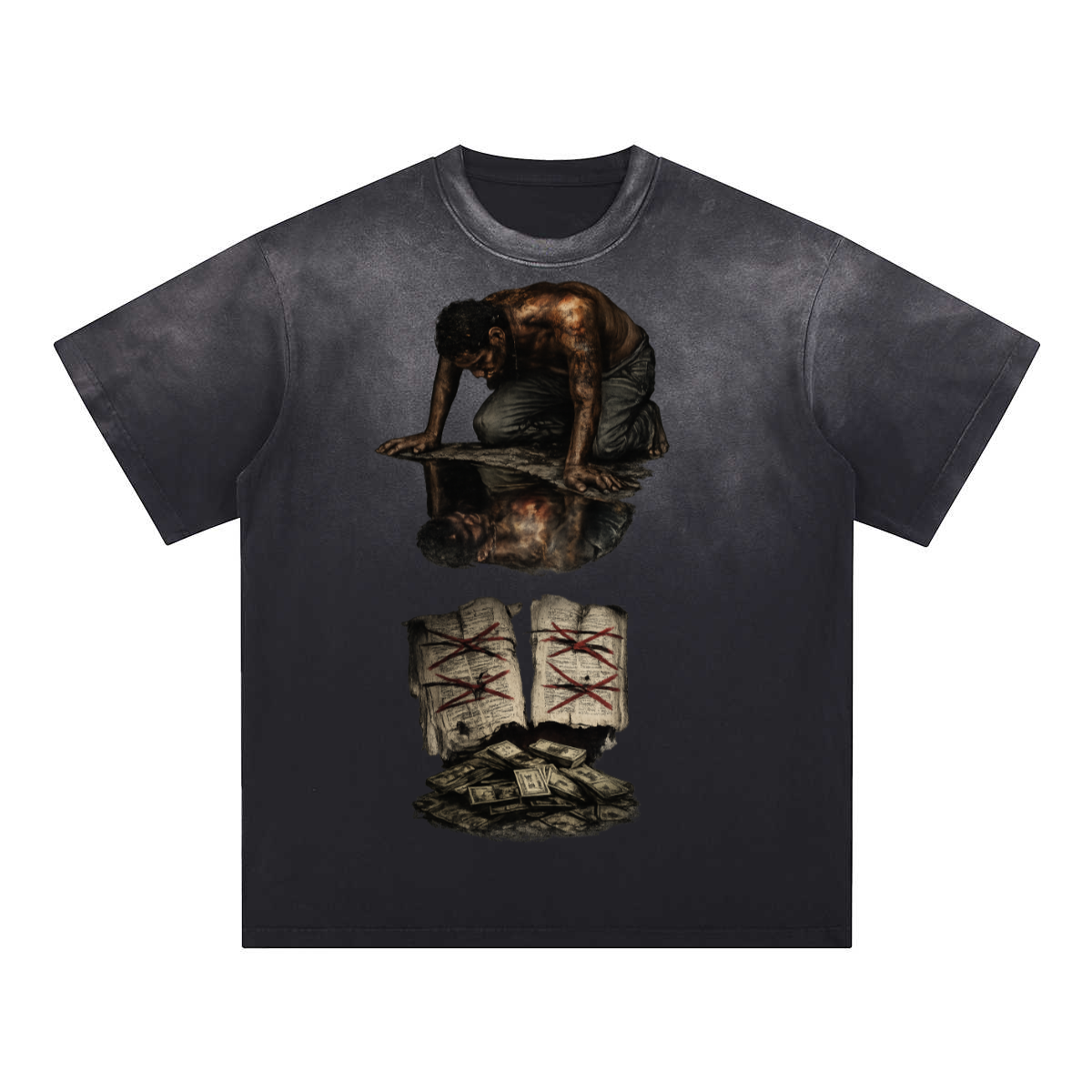 Unisex Heavyweight Washed Gradient T-Shirt (270GSM)
