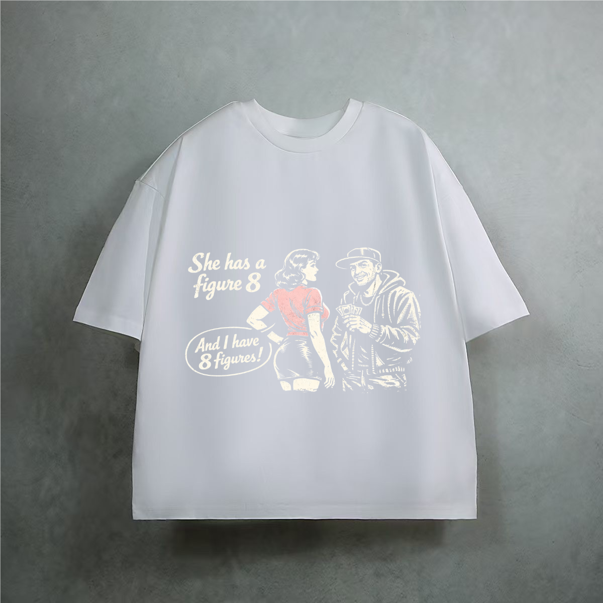 Unisex Heavyweight Cropped Loose T-shirt(280GSM)