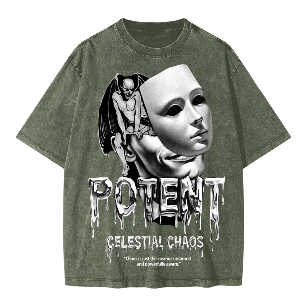Unisex Heavyweight Oversized Snow Wash T-shirt(285GSM)