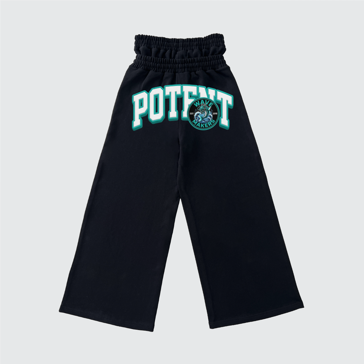 Unisex Heavyweight Double Waist Cotton French Terry Wide-Leg Sweatpants (420GSM)