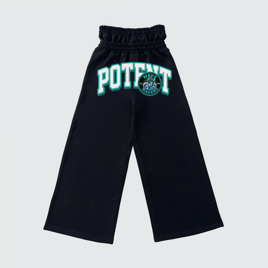 Unisex Heavyweight Double Waist Cotton French Terry Wide-Leg Sweatpants (420GSM)
