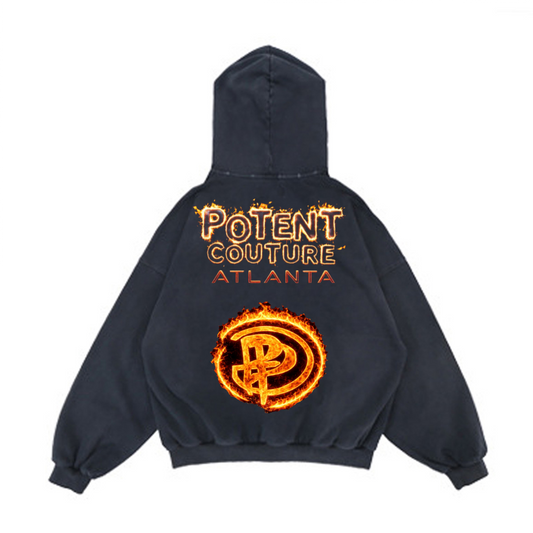 Heavyweight Reverse Pocket Design Distressed Hoodie (440GSM)