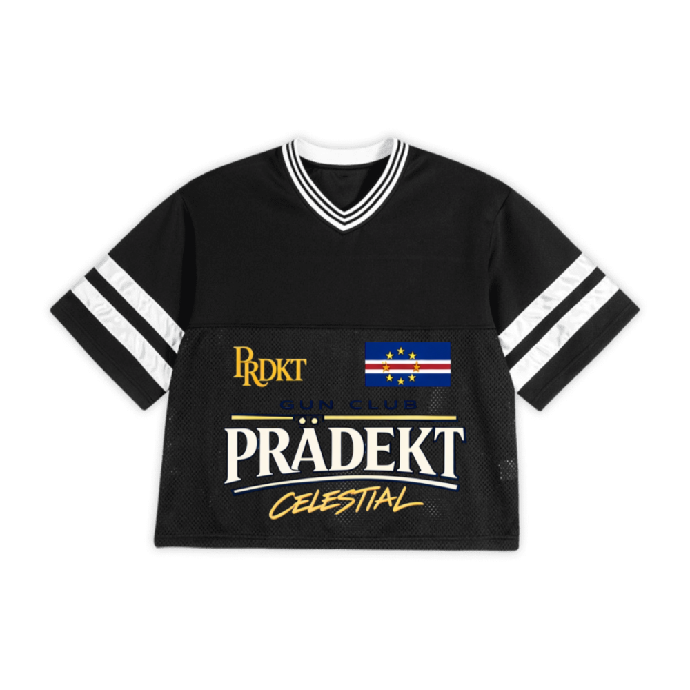 Unisex Oversized Cropped Vintage Jacquard-collar Mesh T-shirt（290GSM）