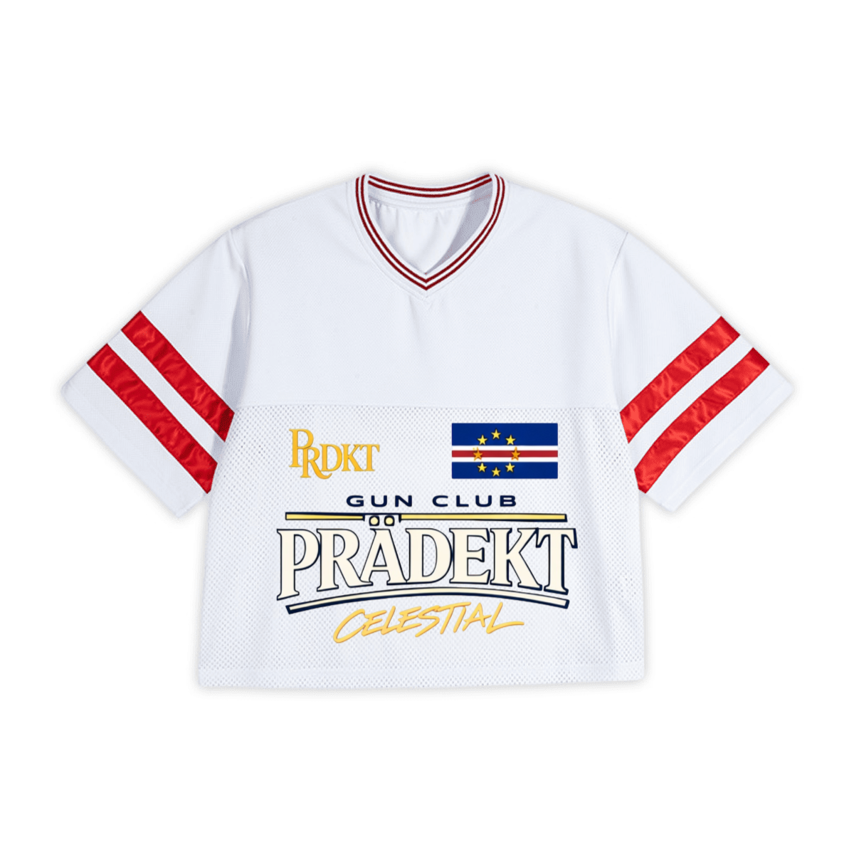Unisex Oversized Cropped Vintage Jacquard-collar Mesh T-shirt（290GSM）