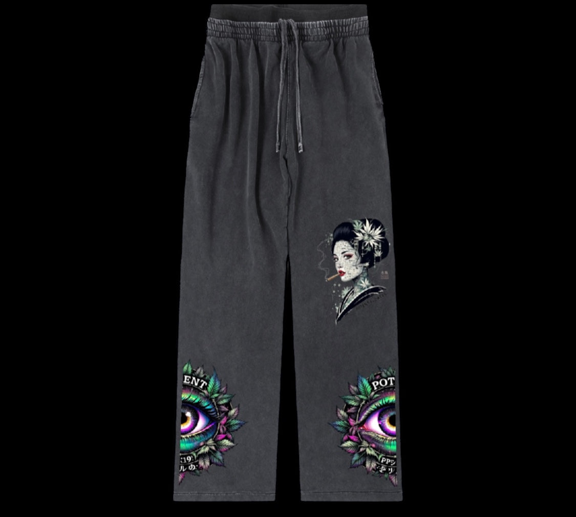 UNISEX Vintage Washed Waist Pants