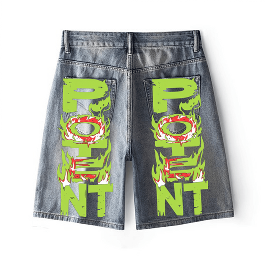Vintage Straight-leg Loose Denim Shorts