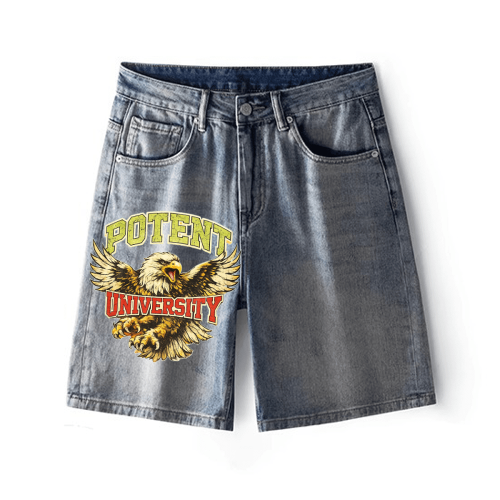 Vintage Straight-leg Loose Denim Shorts