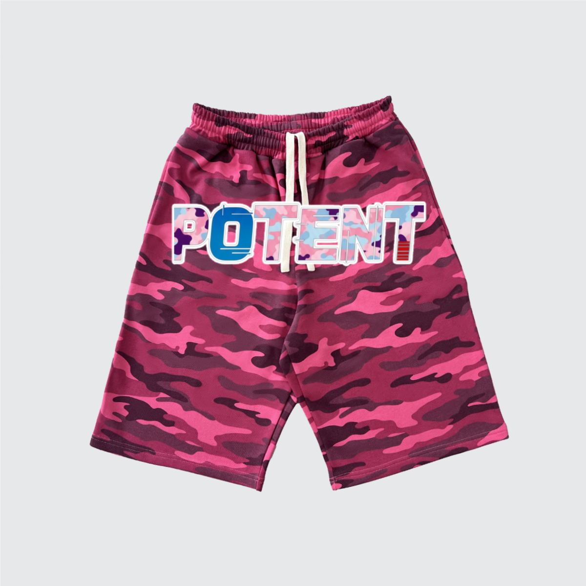 Unisex Heavyweight 100% Cotton French Terry Rose Camo Shorts (420GSM)