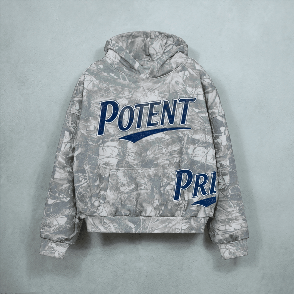 Unisex 100% Cotton Heavyweight French Terry Camo Hoodie（400GSM）