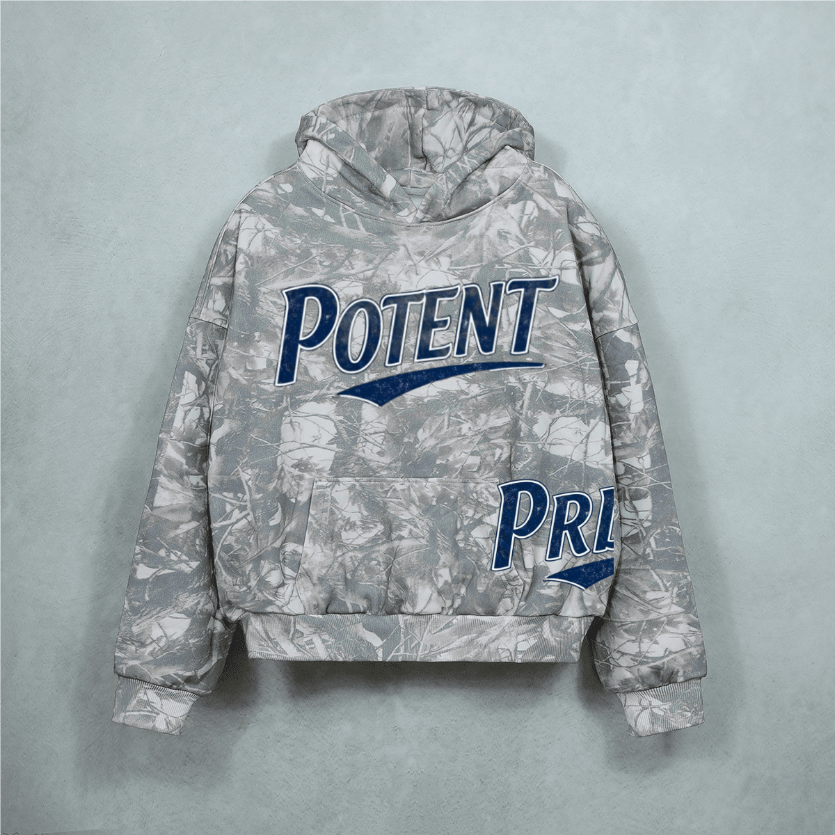 Unisex 100% Cotton Heavyweight French Terry Camo Hoodie（400GSM）