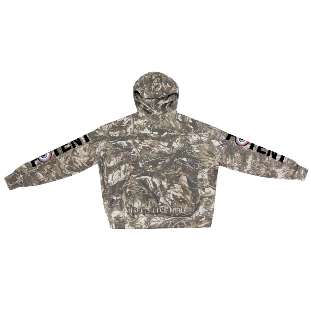 Unisex Heavyweight 100% Cotton French Terry Camo Hoodie (400GSM)
