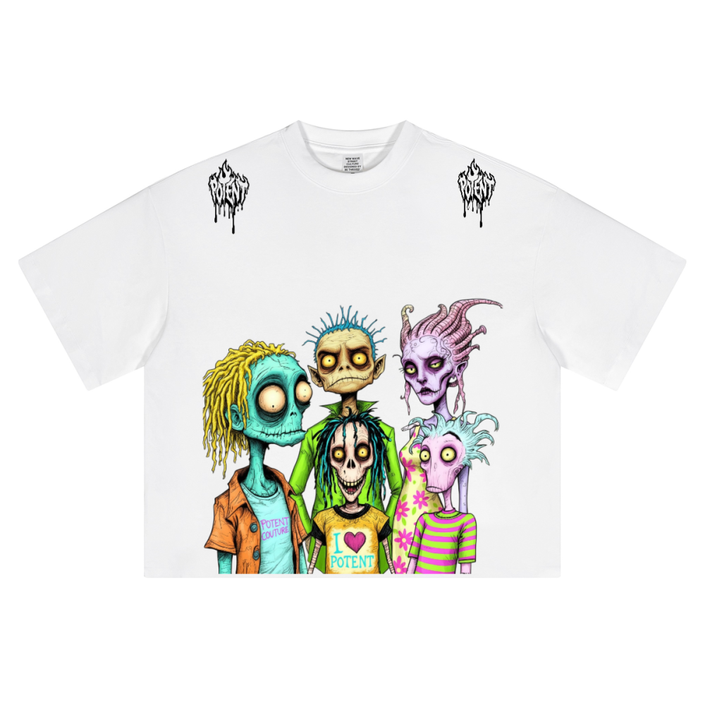Unisex Heavyweight Short-Sleeved Oversized Cropped T-Shirt(280GSM)