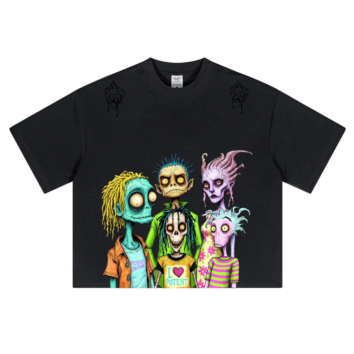 Unisex Heavyweight Short-Sleeved Oversized Cropped T-Shirt(280GSM)