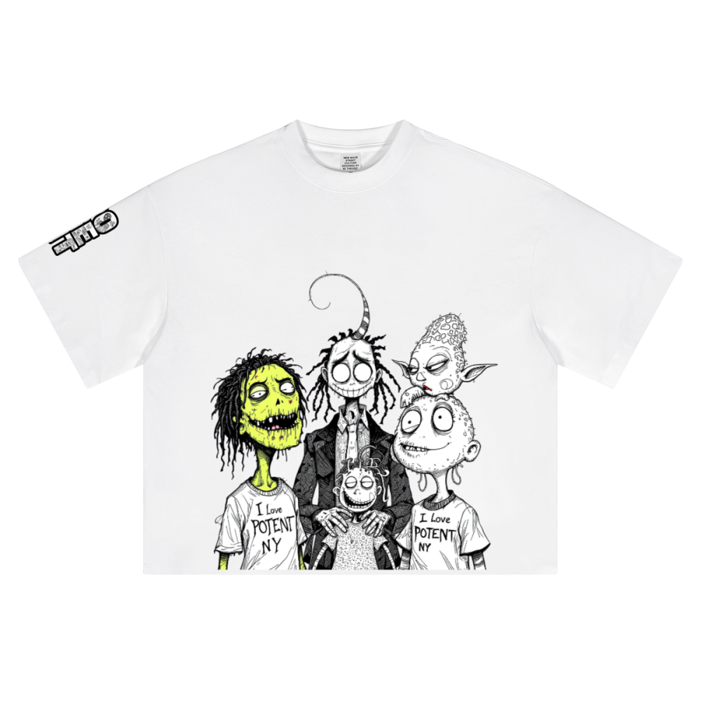 Unisex Heavyweight Short-Sleeved Oversized Cropped T-Shirt(280GSM)