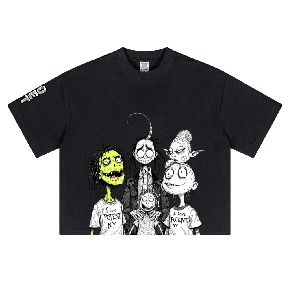 Unisex Heavyweight Short-Sleeved Oversized Cropped T-Shirt(280GSM)