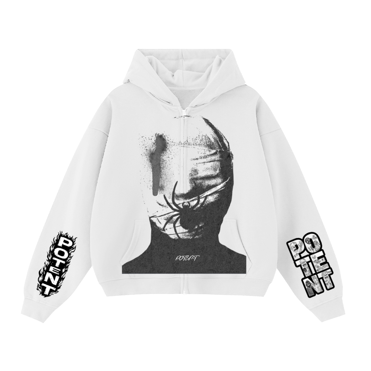 Unisex Heavyweight Cropped Oversized Zip-Up Hoodie (460GSM)