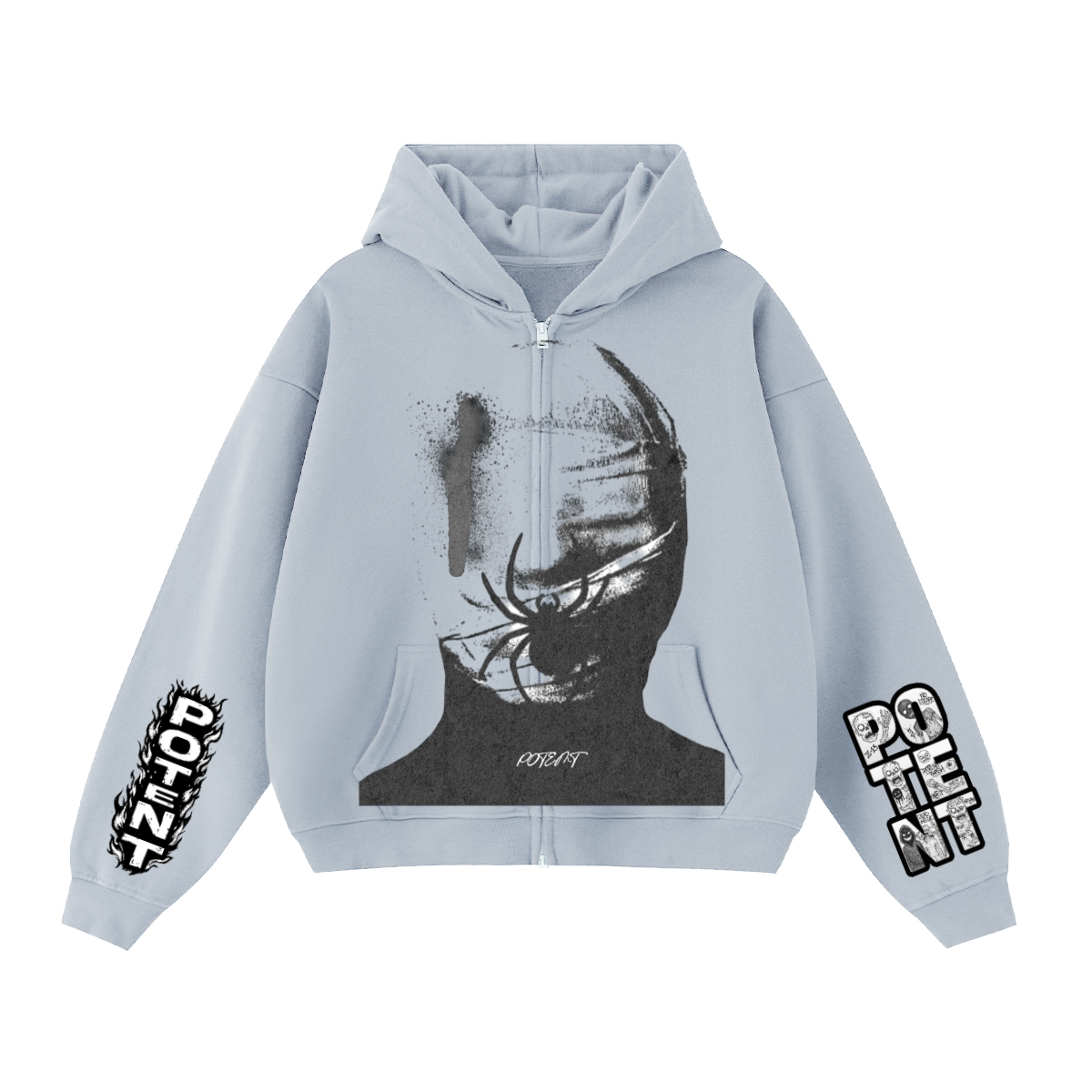 Unisex Heavyweight Cropped Oversized Zip-Up Hoodie (460GSM)