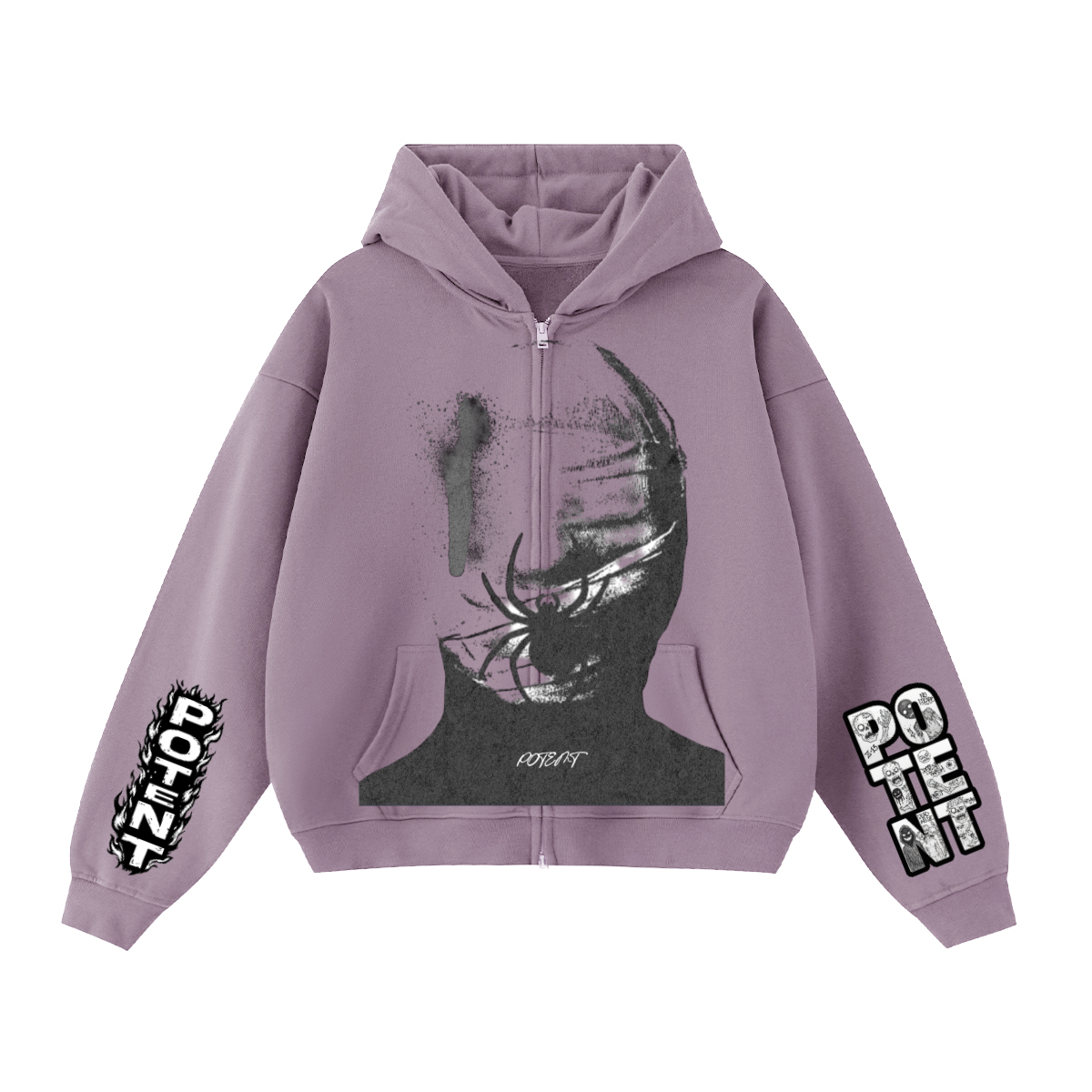 Unisex Heavyweight Cropped Oversized Zip-Up Hoodie (460GSM)