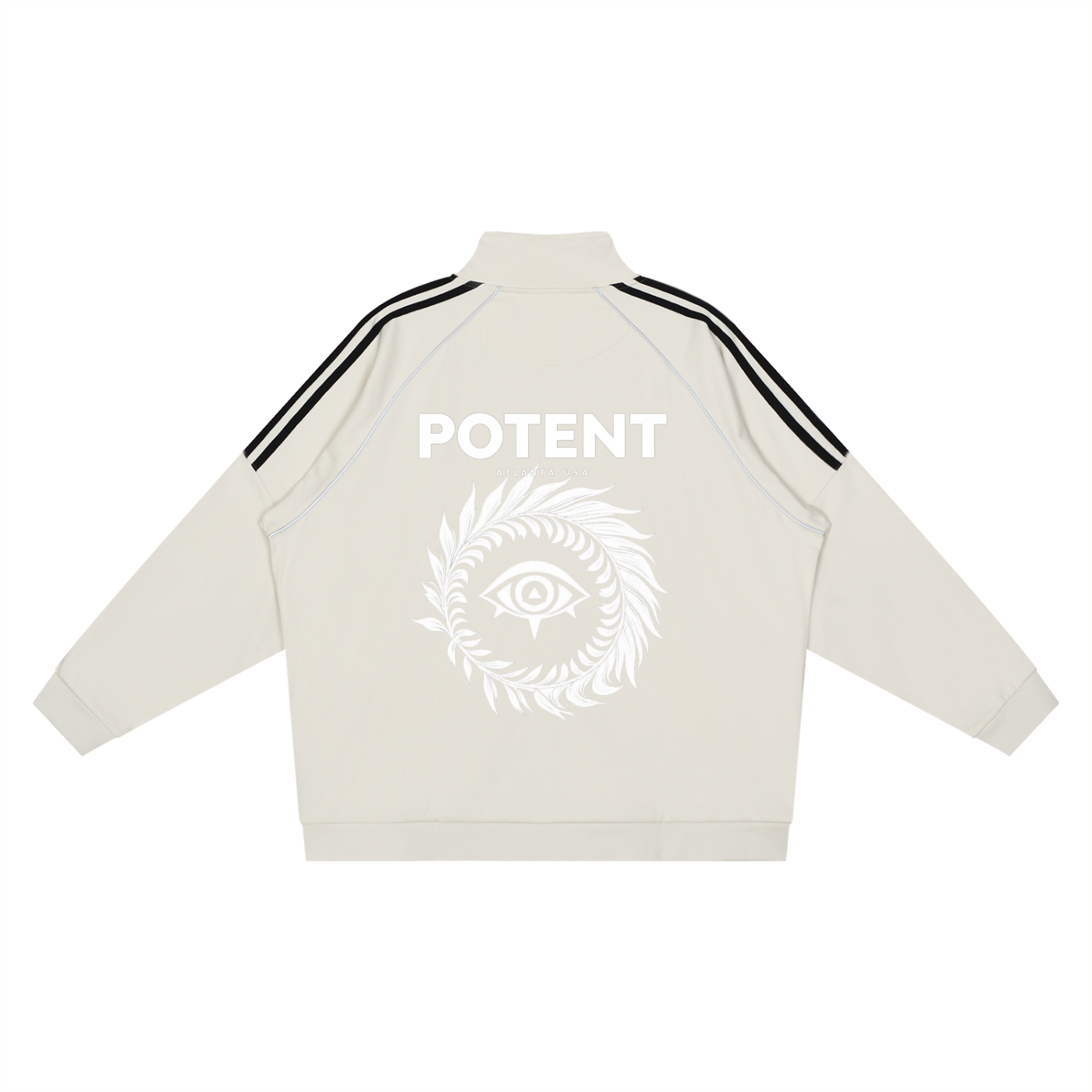 Reflection Striped Raglan Sleeve  Jacket