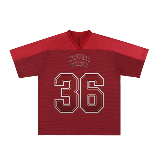 Oversized Mesh V-Neck Soccer Jersey