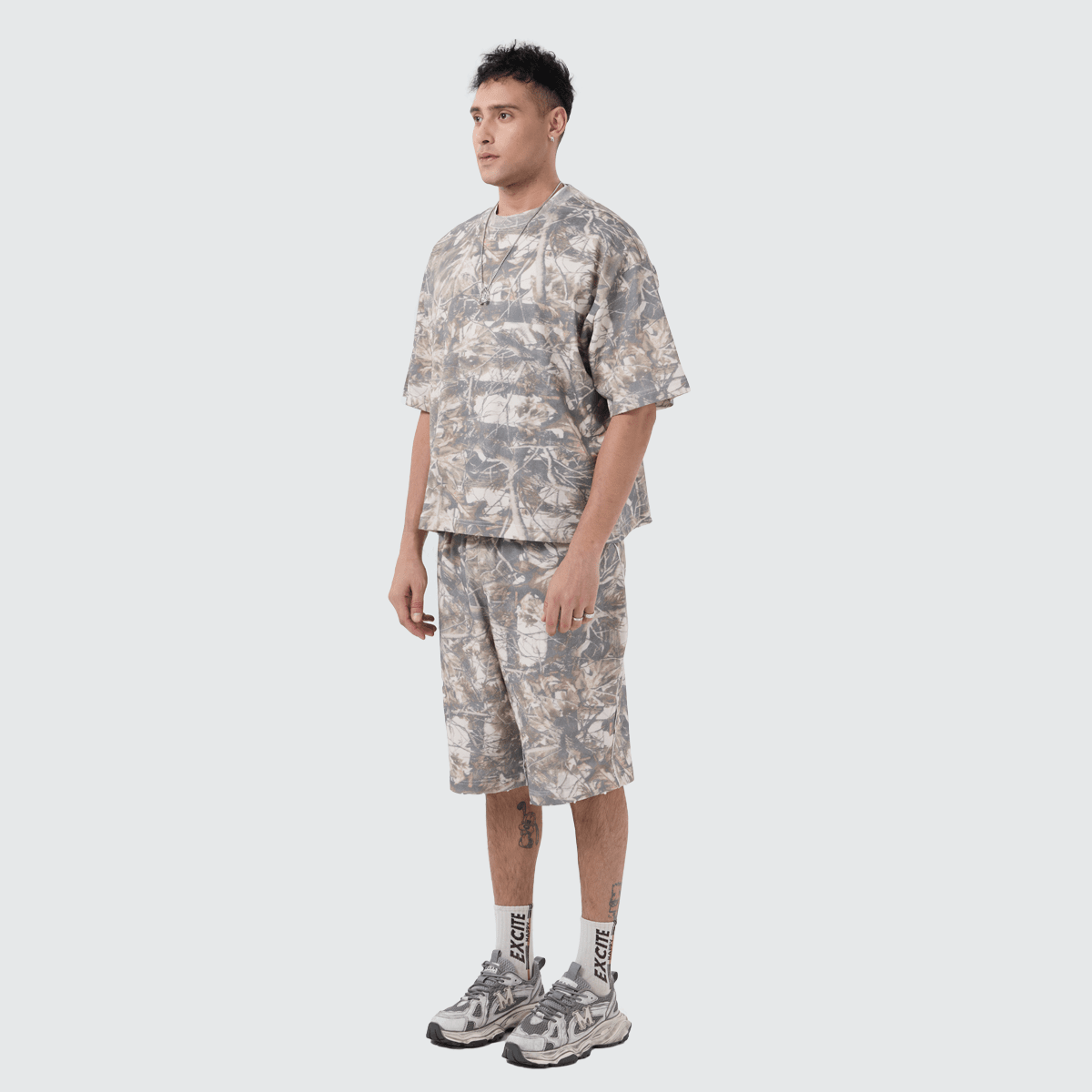 Unisex Heavyweight 100% Cotton French Terry Camo Shorts (400GSM)