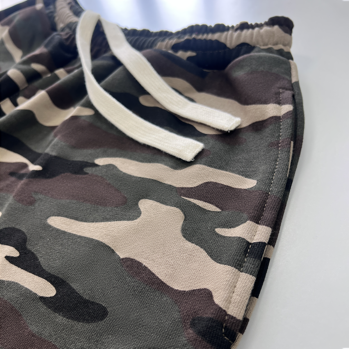 Unisex Heavyweight 100% Cotton French Terry Camo Shorts (420GSM)
