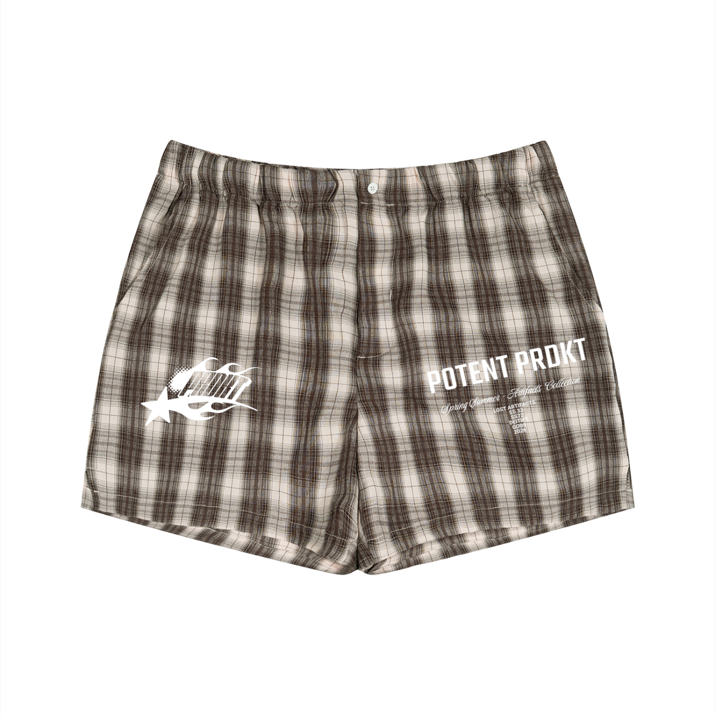 Unisex Plaid Shorts