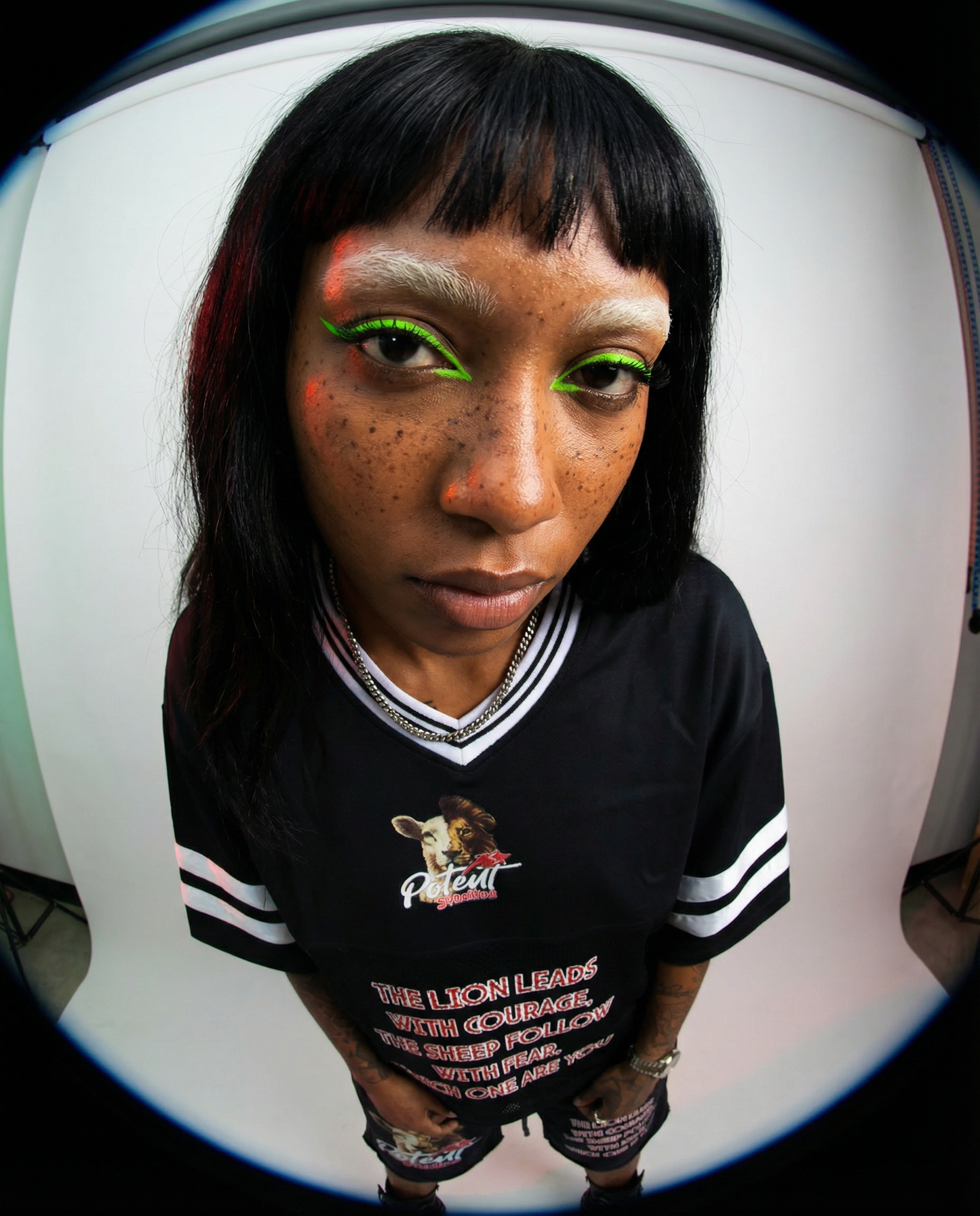 Taped Mesh Boxy T-shirt