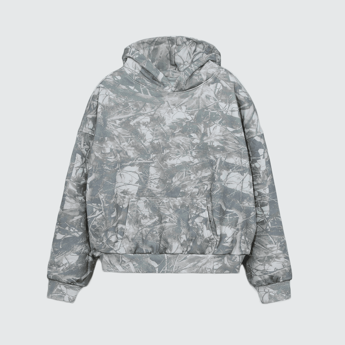 Unisex 100% Cotton Heavyweight French Terry Camo Hoodie（400GSM）