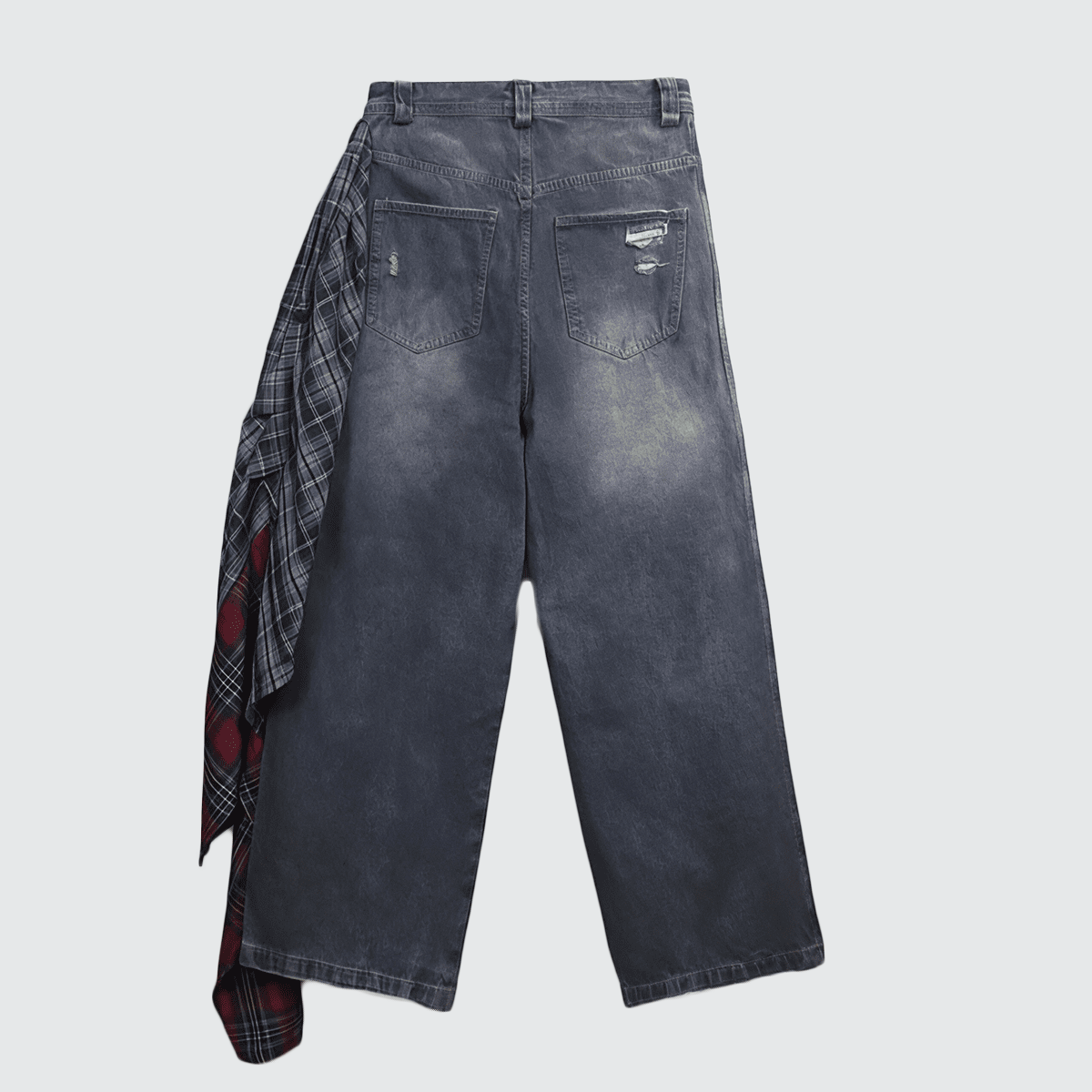 Unisex Loose Fit Straight-Leg Washed Jeans