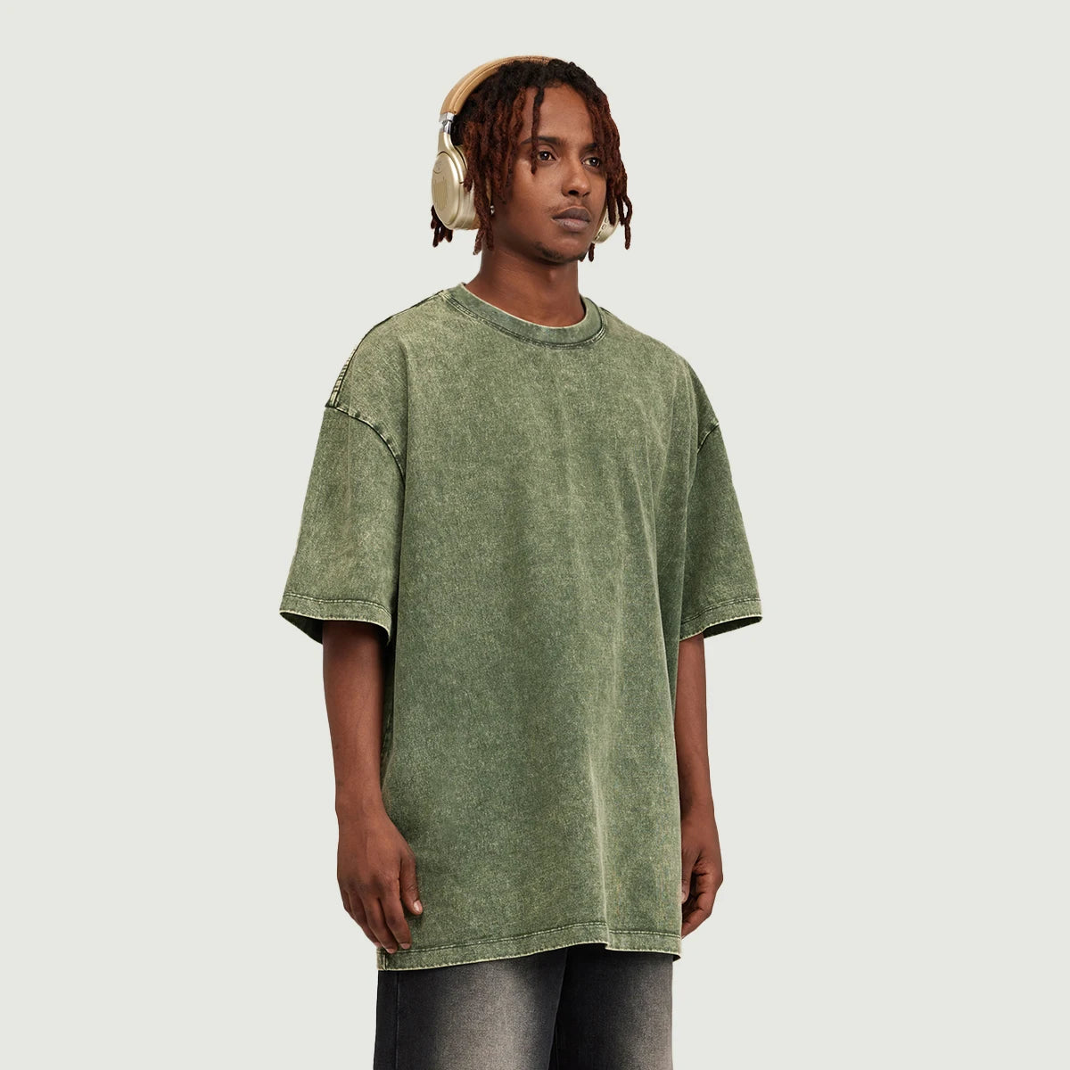 Unisex Heavyweight Oversized Snow Wash T-shirt(285GSM)