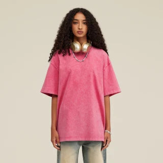 Unisex Heavyweight Oversized Snow Wash T-shirt(285GSM)
