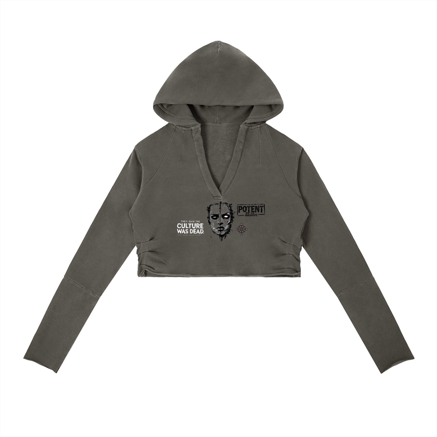 Vintage Washed Raw Edge Hoodie