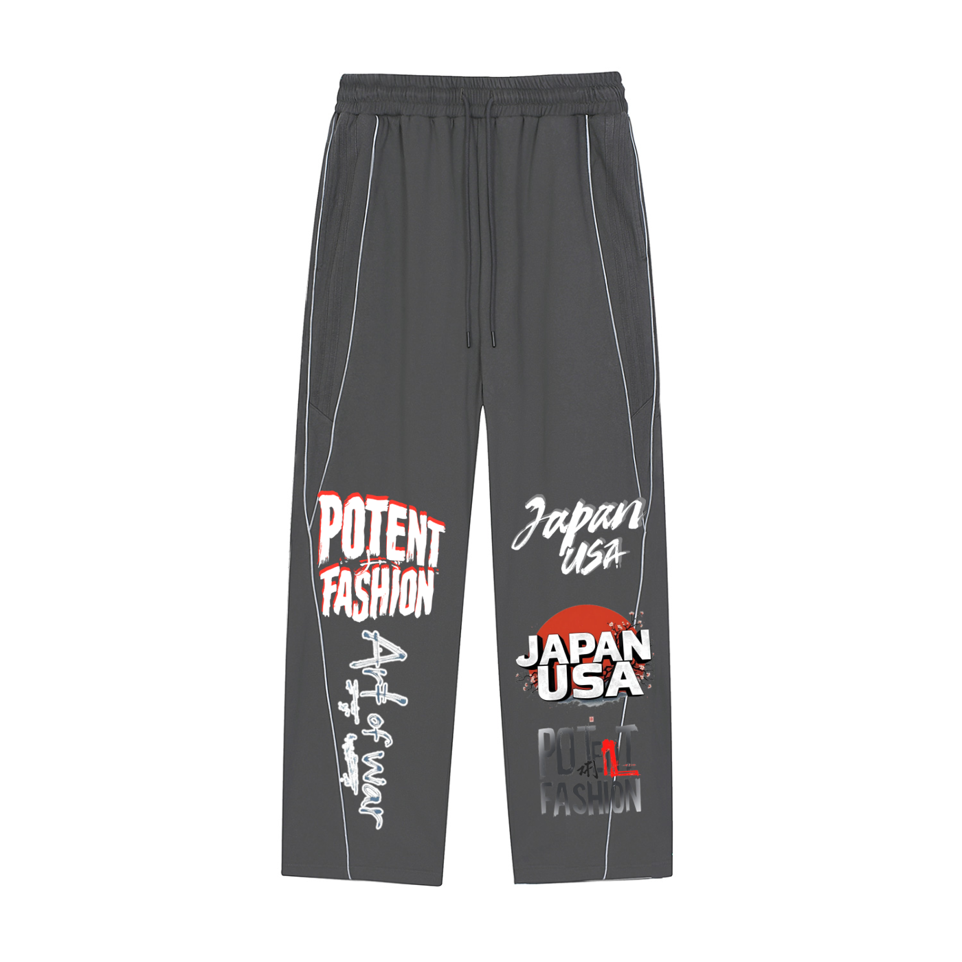 Reflection Striped Straight-Leg Sweatpants