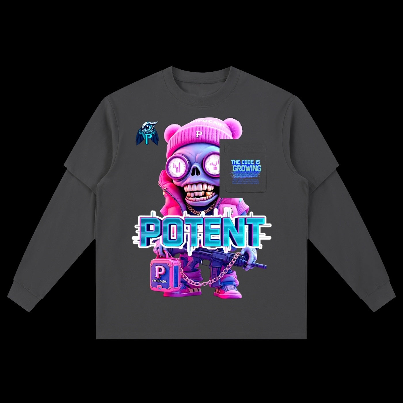 Layered Long Sleeve Oversized Tee