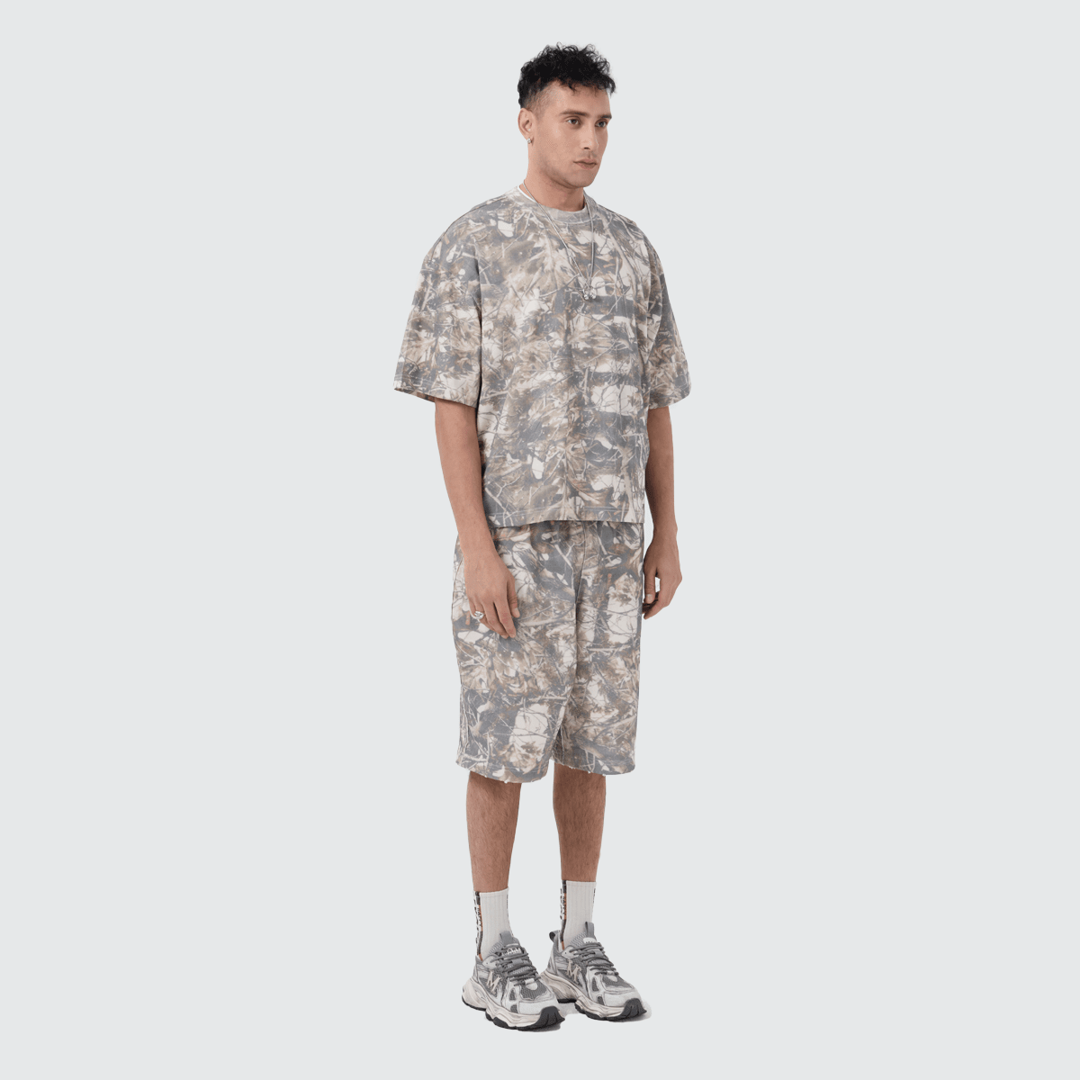 Unisex Heavyweight 100% Cotton French Terry Camo Shorts (400GSM)