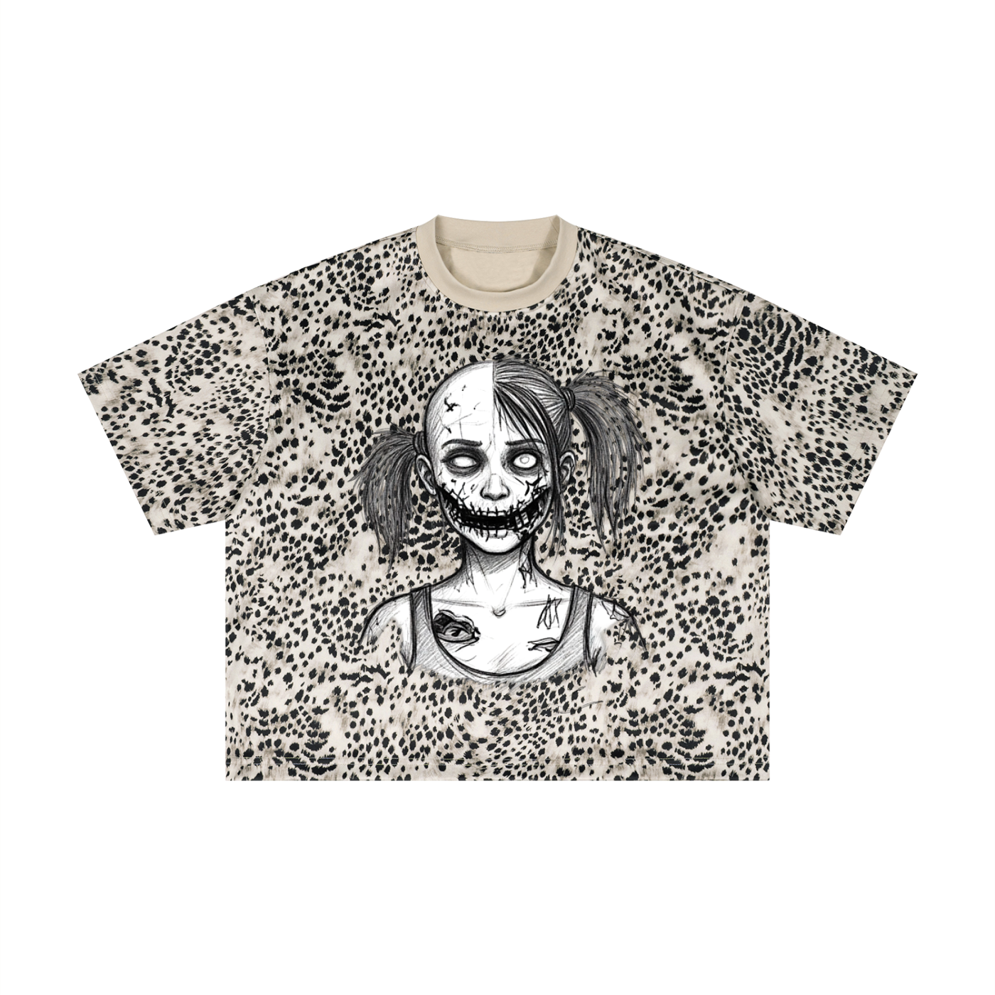 Unisex Leopard Print Boxy T-Shirt