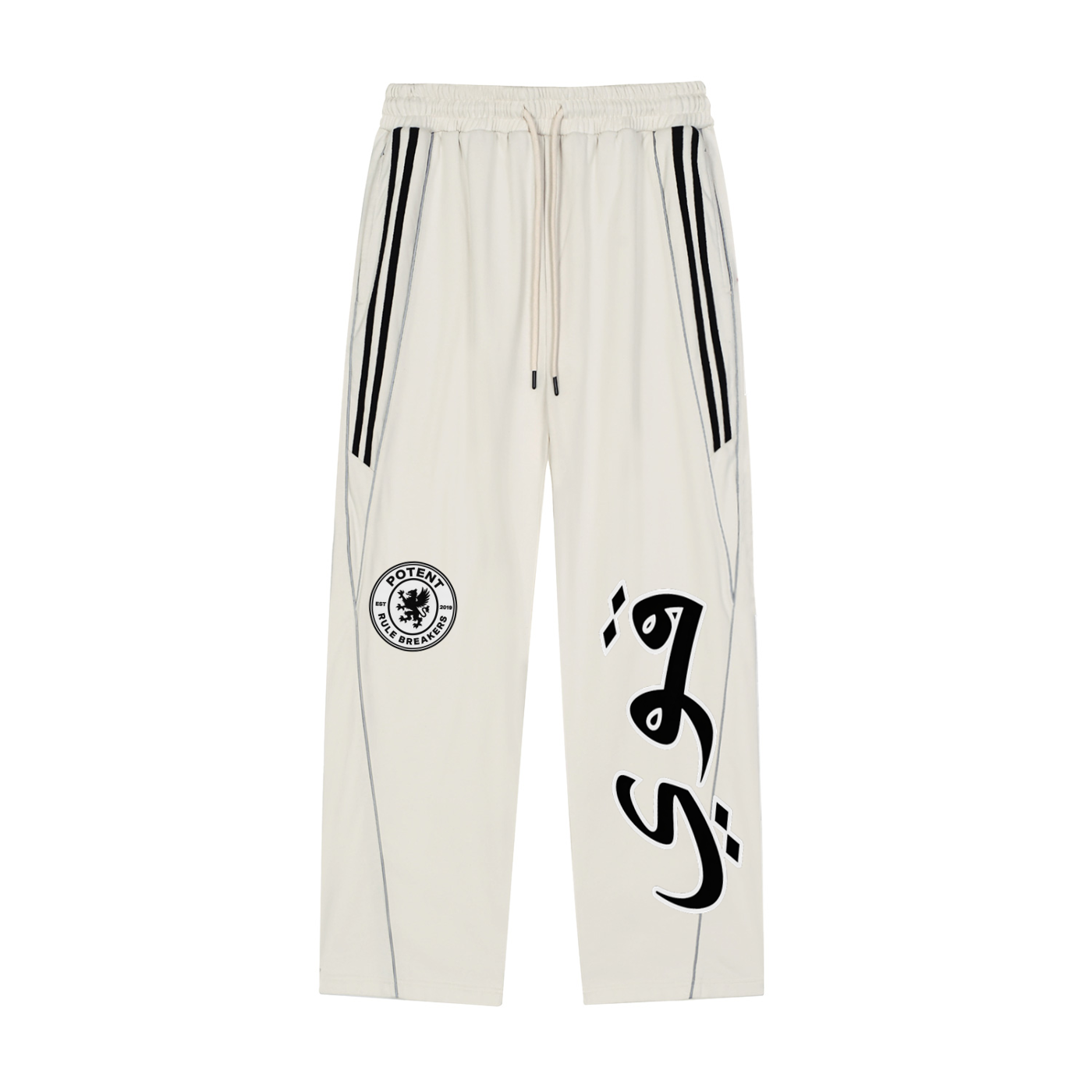 Reflection Striped Straight-Leg Sweatpants