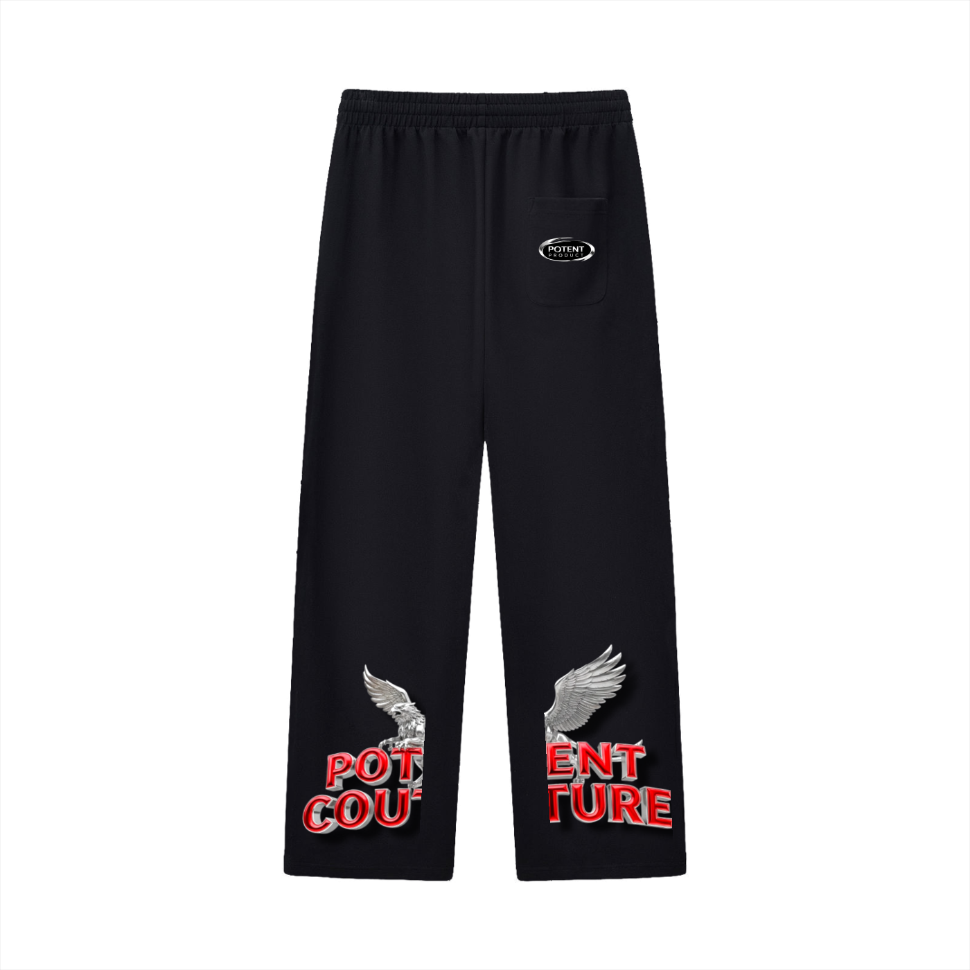 Curved Stripe Straight Sweatpants