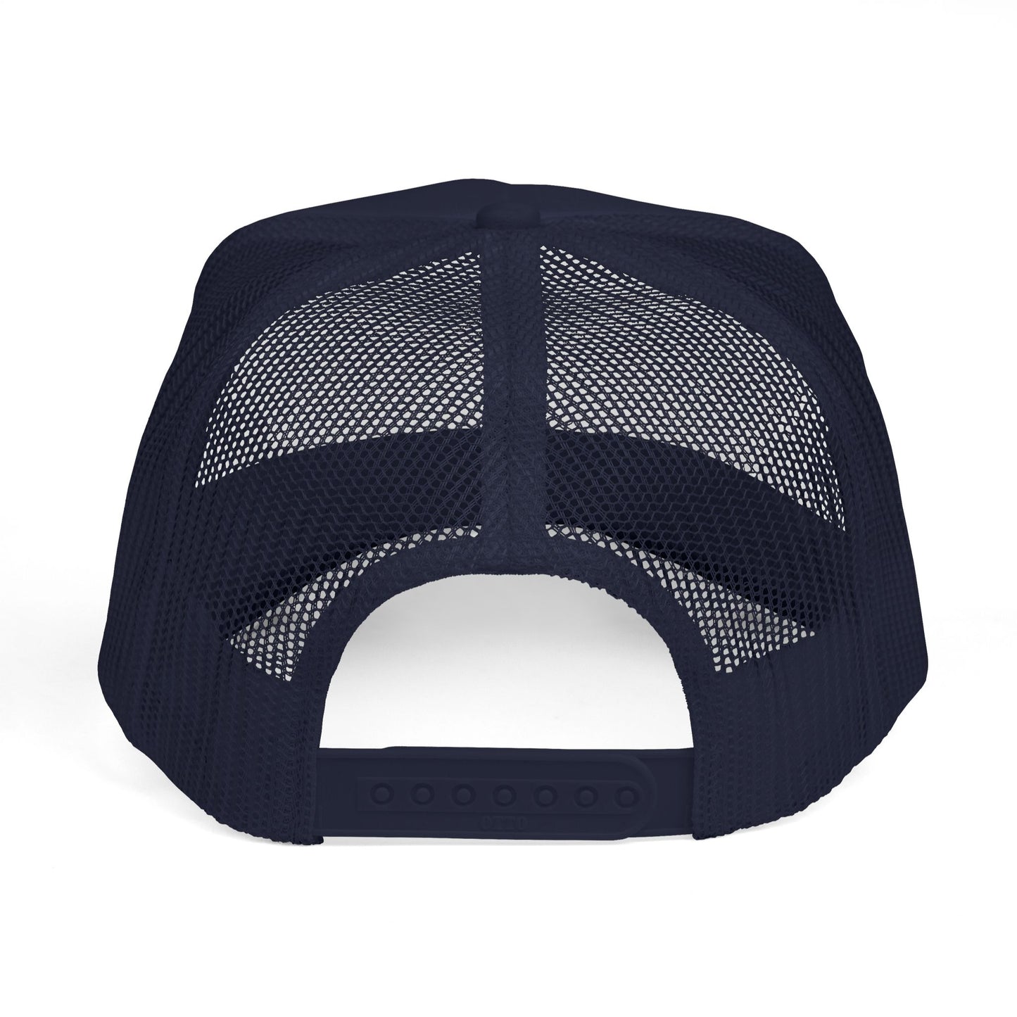 Potent Embroidered Trucker Hat — Navy Foam Mesh Cap