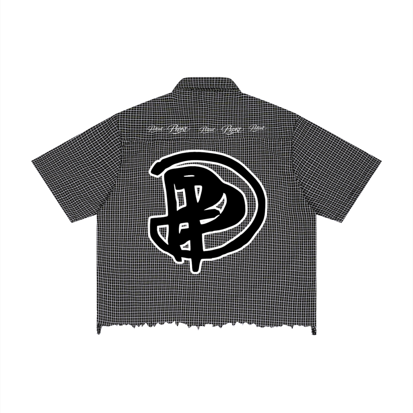 Unisex Distressed Plaid Boxy Shirt