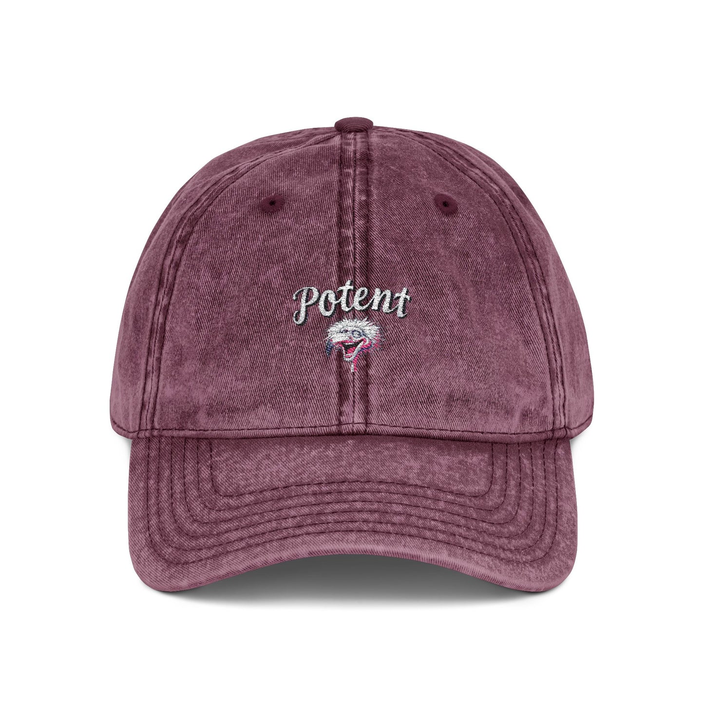 Potent Flamingo Embroidered Vintage Cap