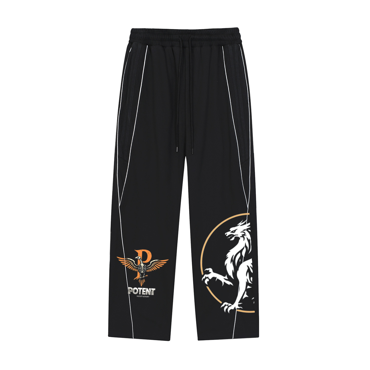 Reflection Striped Straight-Leg Sweatpants