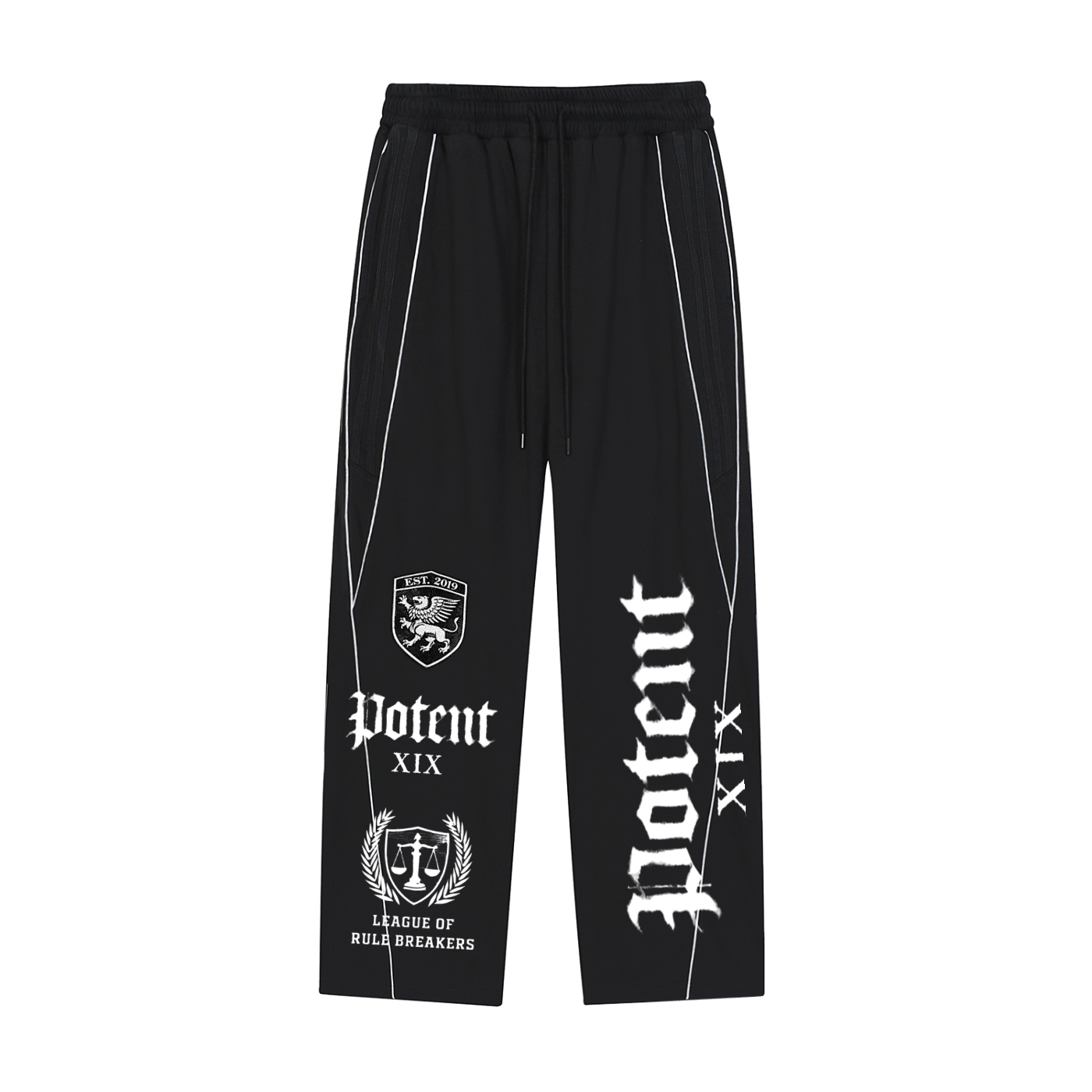 Reflection Striped Straight-Leg Sweatpants
