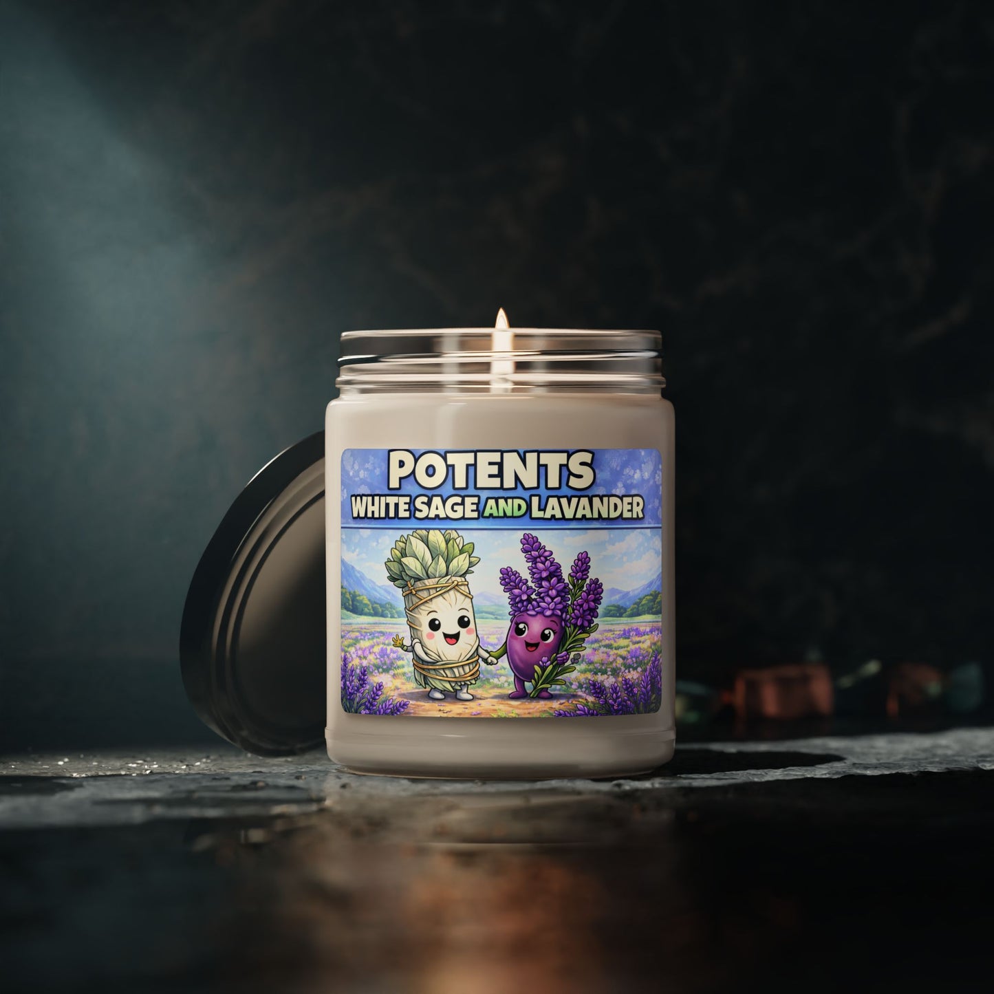 Soy Candle — Potents White Sage & Lavender (9oz)