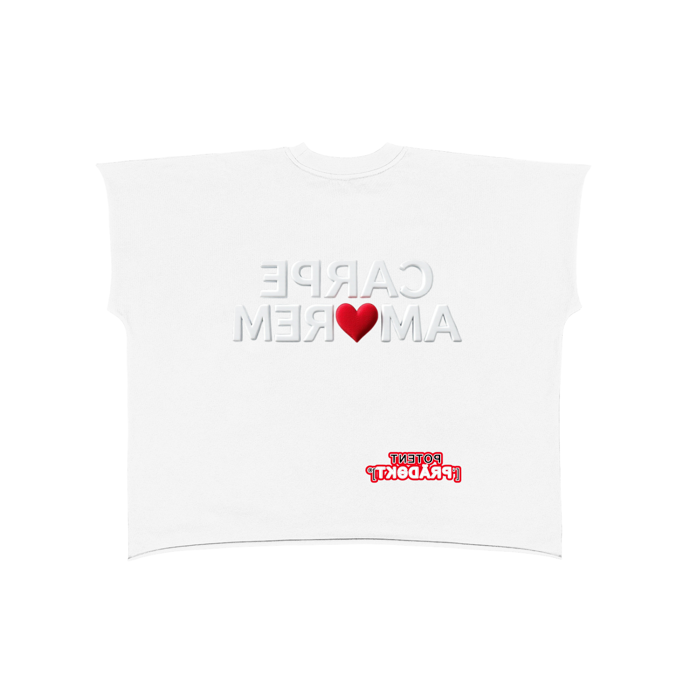 Raw Edge Boxy Non-Shrink T-Shirt