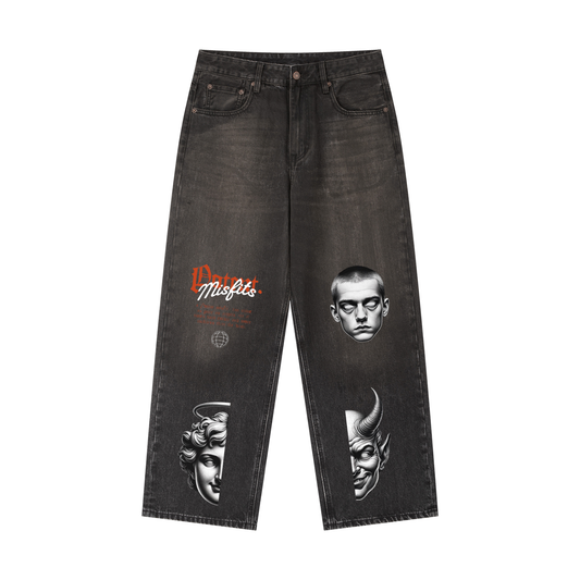 Vintage Wash Heavyweight Denim Jeans