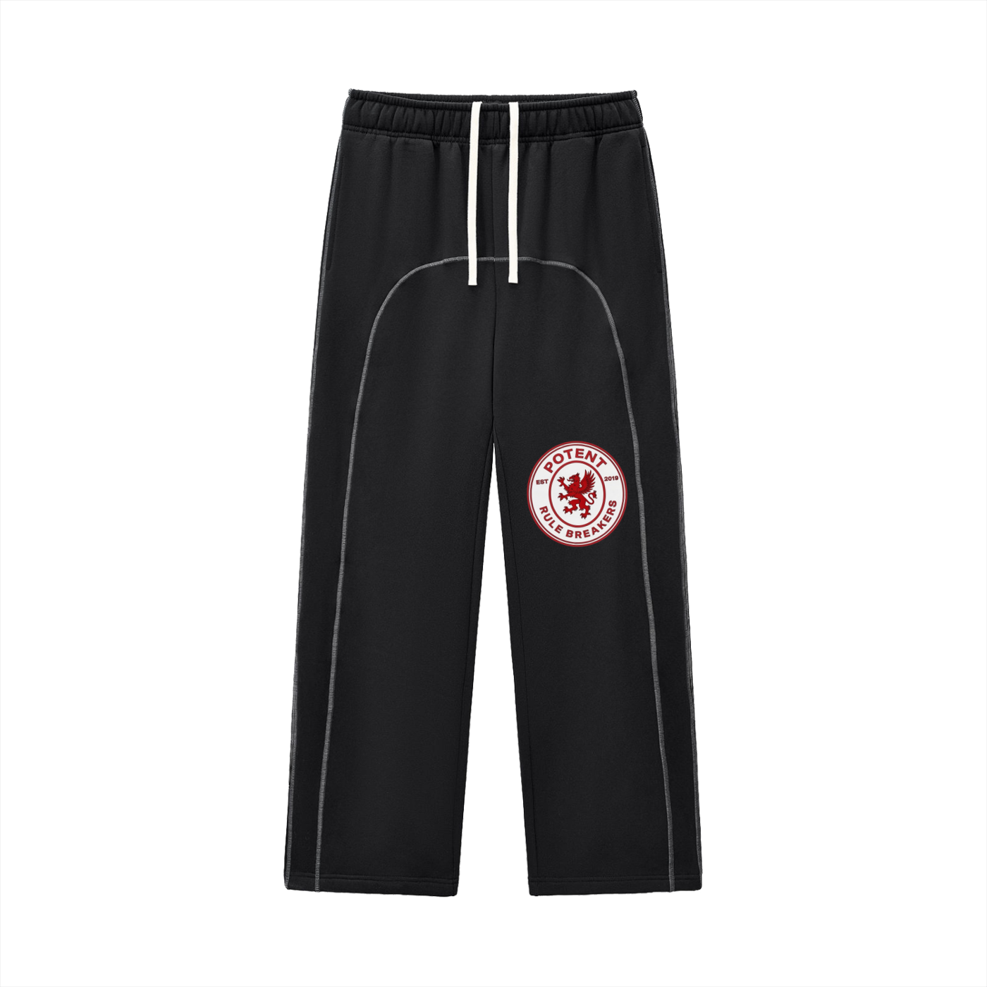 Contrast-Stitched Fleece Sweatpants